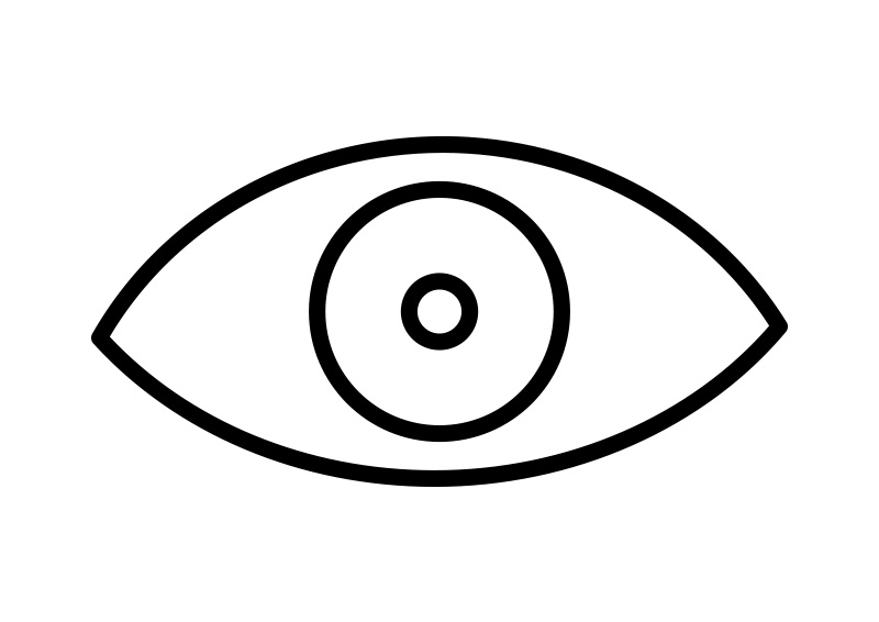 Eye Outline Vector Icon