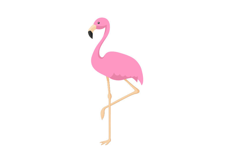 Pink Flamingo Vector Illustration - SuperAwesomeVectors