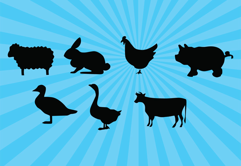 animal vector silhouettes - free vector download
