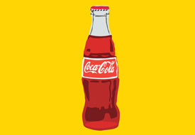 Coca cola bottle vector illustration