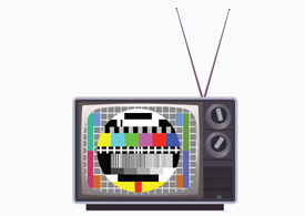 Old television vector illustration