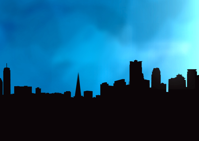 city silhouette illustration - download free vector