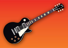 Gibson Les Paul guitar free vector illustration
