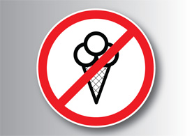 No ice cream allowed sign - thumbnail