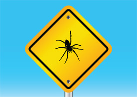 Spider warning sign free vector illustration thumb