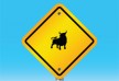 Bull warning sign free vector illustration thumb