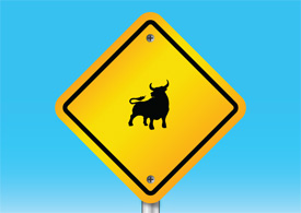 Bull warning sign free vector illustration thumb