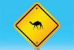Camel warning sign vector illustration thumb