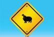 Hippo warning sign free vector illustration thumb