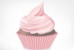 Strawberry cupcake free vector illustration