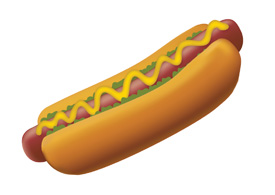 Hot dog free vector art