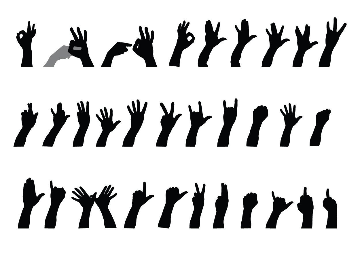 31 male hand gestures. 