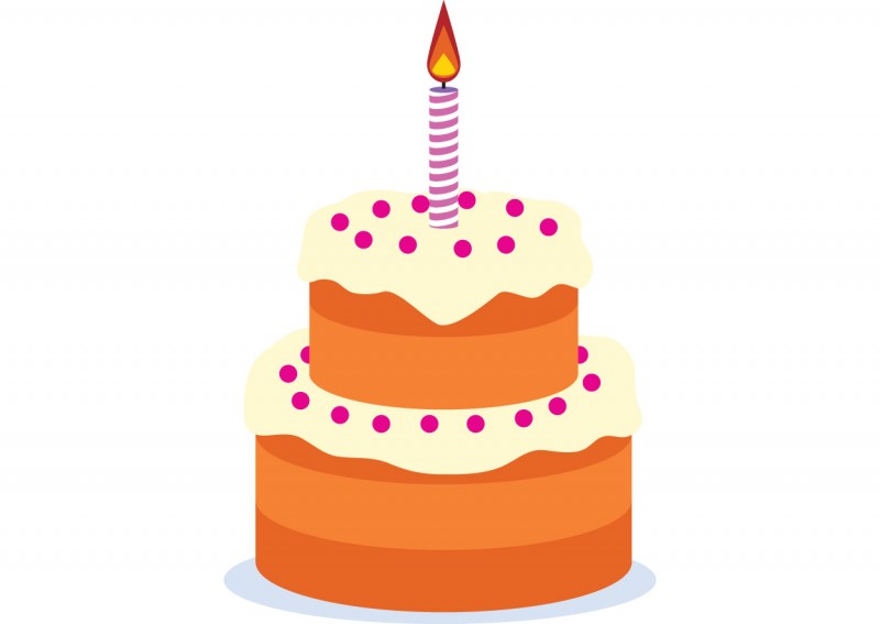 Birthday cake - download free vector drawing