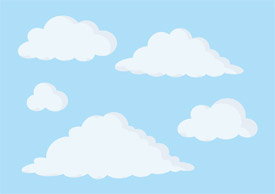 Clouds free vector drawing -thumb