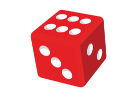 Red dice 3d free vector clipart - thumb