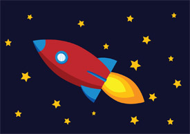 Rocket free vector illustration - thumb