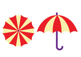 Umbrella free vector art - thumb