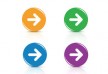 Arrow buttons free vector illustration.