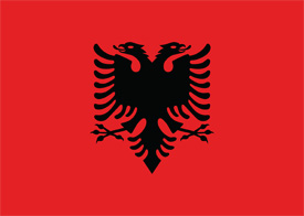 Free vector flag of Albania