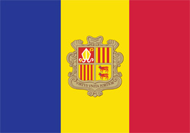 Free vector flag of Andorra