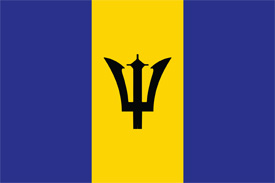 Free vector flag of Barbados