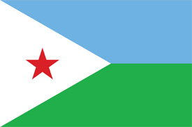 Free vector flag of Djibouti