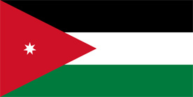 Free vector flag of Jordan