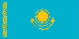 Free vector flag of Kazakhstan