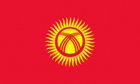 Free vector flag of Kyrgyzstan