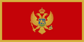 Free vector flag of Montenegro