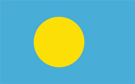 Free vector flag of Palau