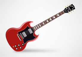 Gibson SG Guitar Free Vector