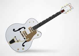 Gretsch White Falcon Guitar Free Vector