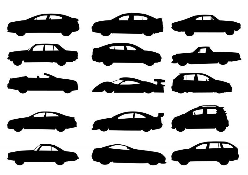 Download 15 Old And New Car Silhouettes - free vector download