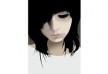 Emo Girl With Dark Hair Vector Portrait