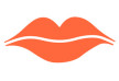 Female Lips Flat Retro Vector