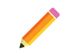 Flat Pencil Vector Icon