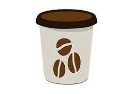 Flat Paper Coffee Cup Vector