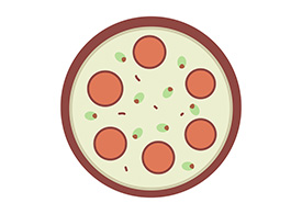 Pizza With Salami And Olives