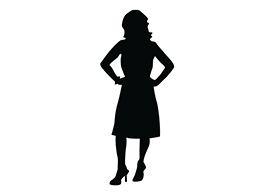 Woman With Hands On Hips Silhouette