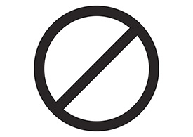 Black Vector Ban Icon