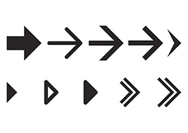 Simple Vector Arrows Icon Set