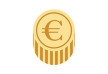 Flat Euro Coin Vector