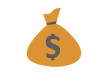 Bag Of Money Flat Vector Graphic