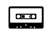 Black And White Audio Tape Vector