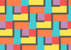 Colorful Checked Zigzag Vector Pattern