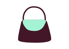 Flat Handbag Vector