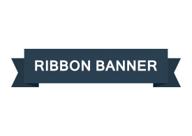 Flat Ribbon Banner Vector