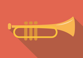 Flat Trumpet Icon