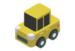 Funny Simple Isometric Yellow Car